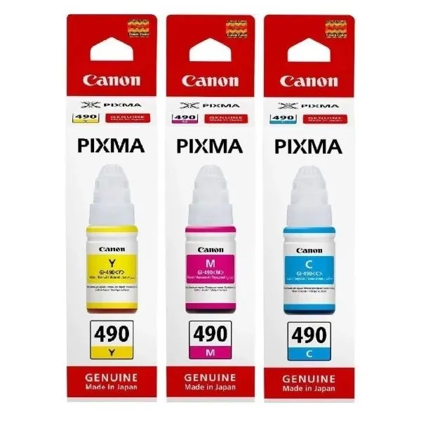 Комплект чернил Pixma GI-490 CMY Canon (SET490CMY)
