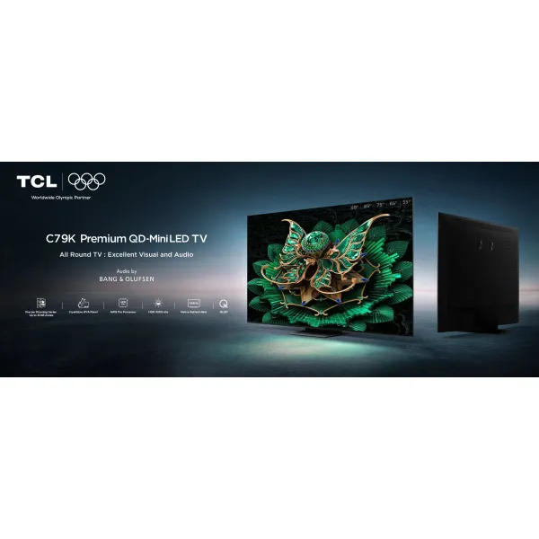 Телевизор 55" MiniLED 144Hz Google TV черный TCL (55C79K) - Фото 1