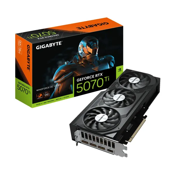 Відеокарта GeForce RTX 5070 Ti 16GB GDDR7 WINDFORCE OC V2 GIGABYTE (GV-N507TWF3OCV2-16GD) - Фото 10
