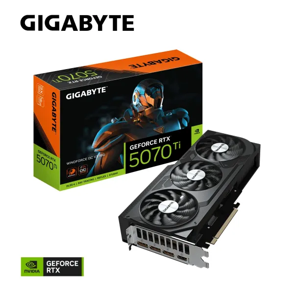Відеокарта GeForce RTX 5070 Ti 16GB GDDR7 WINDFORCE OC V2 GIGABYTE (GV-N507TWF3OCV2-16GD) - Фото 11