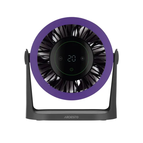 Вентилятор акумуляторний OneBreeze 12см, USB-A, Type-C, сірий ARDESTO (FT-M75GR) - Фото 2