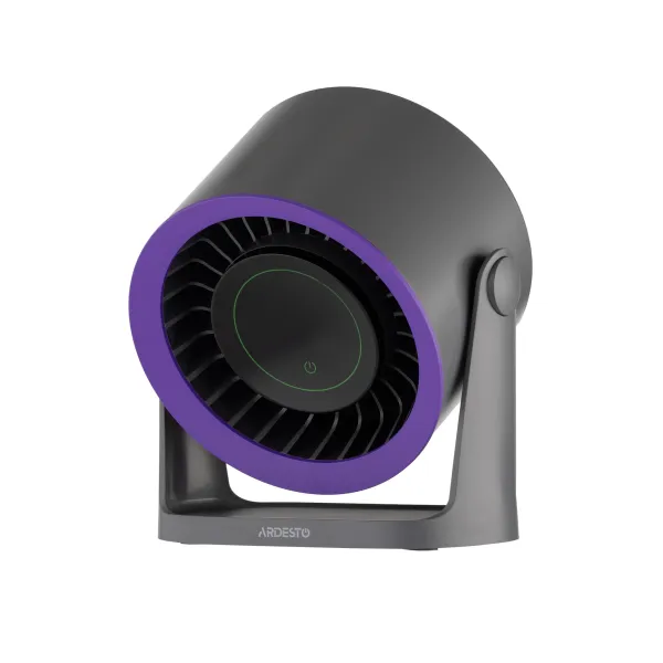 Вентилятор акумуляторний OneBreeze 12см, USB-A, Type-C, сірий ARDESTO (FT-M75GR) - Фото 4
