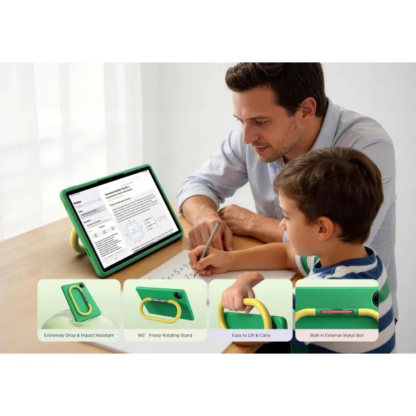 Планшет U11 Kid 11" 4ГБ, 128ГБ, 8580мА•г, Android, зелений Doogee (6942654909862) - Фото 1