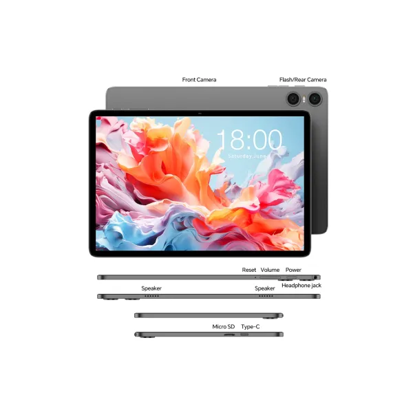 Планшет P30T KIT 10,1" 3ГБ, 128ГБ, 6000мА•ч, Android, сірий Teclast (6940709680254) - Фото 5