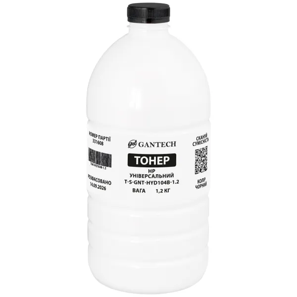 Тонер HP универсальный флакон, 1,2 кг GNT toner (TSM-HYD104B-1.2) - Фото 5