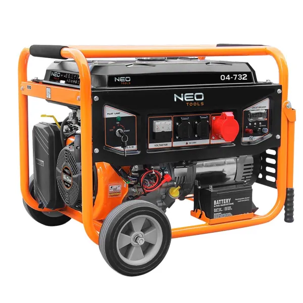 Генератор бензиновый 230/400В, 7.0/7.5кВт Neo Tools (04-732) - Фото 12