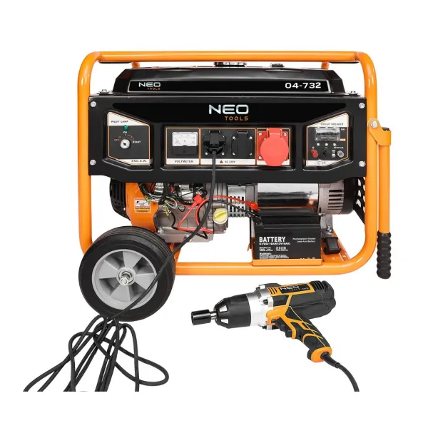 Генератор бензиновый 230/400В, 7.0/7.5кВт Neo Tools (04-732) - Фото 1