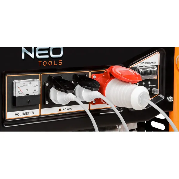 Генератор бензиновый 230/400В, 7.0/7.5кВт Neo Tools (04-732) - Фото 8