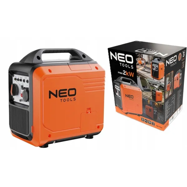 Генератор бензиновий інверторний 230В, 1.8/2.0кВт Neo Tools (04-733) - Фото 7
