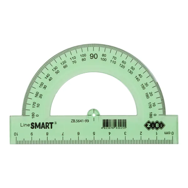 Транспортир 100 мм, тонований, асорті, SMART Line ZiBi (ZB.5641-99) - Фото 2